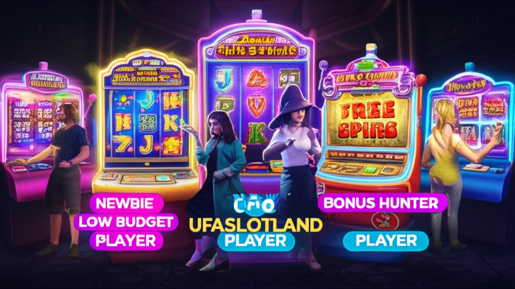 ภาพประกอบผู้เล่นเกมสล็อต 5 สไตล์กับประเภทเกมสล็อตที่เหมาะสม โดย ufaslotland