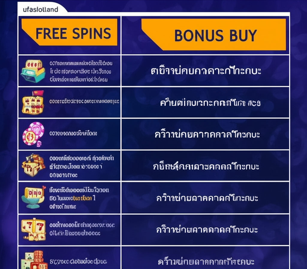 ตารางเปรียบเทียบข้อดีข้อเสียของฟีเจอร์ฟรีสปินและ Bonus Buy พร้อมคำแนะนำสำหรับผู้เล่นมือใหม่