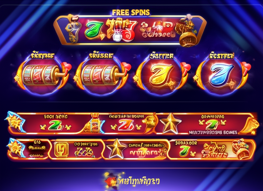 อินโฟกราฟิกอธิบายฟีเจอร์ฟรีสปินในเกมสล็อตออนไลน์ พร้อมสัญลักษณ์ Scatter และฟีเจอร์พิเศษ Multiplier Bomb และ Expanding Free Spins