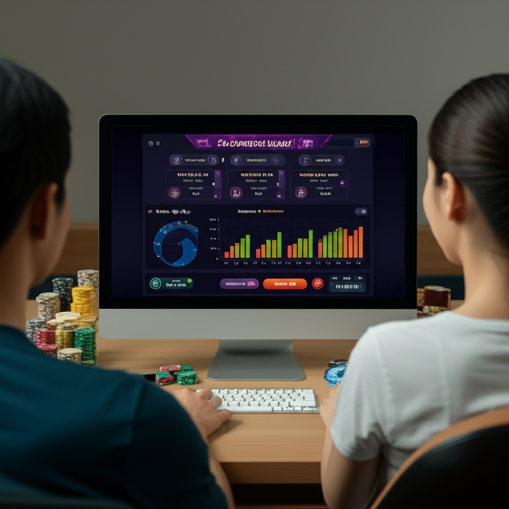 ภาพผู้เล่นมืออาชีพวางแผนงบประมาณและกลยุทธ์การเล่นสล็อตออนไลน์บนแพลตฟอร์ม ufaslotland