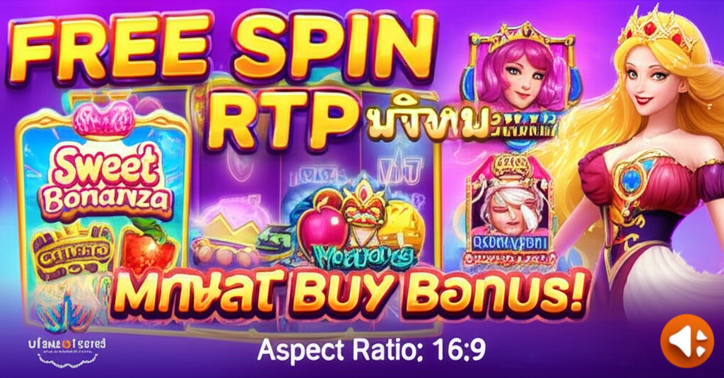 ภาพหน้าจอเกมสล็อตยอดนิยมที่มีฟีเจอร์ฟรีสปินและโบนัส พร้อมคำอธิบาย RTP และความผันผวน จาก ufaslotland