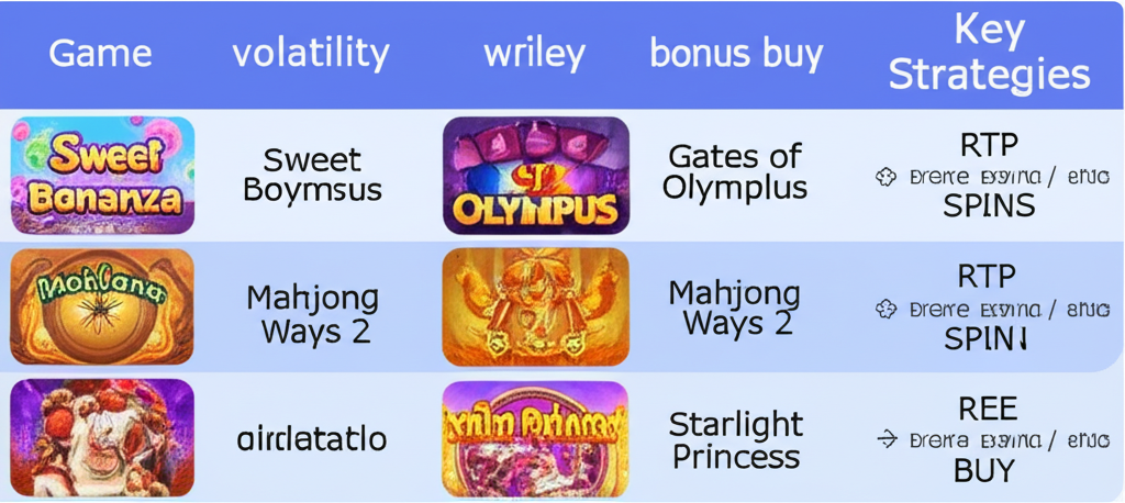 ตารางเปรียบเทียบเกมสล็อตยอดนิยมใน ufaslotland ปี 2025 พร้อมค่า RTP, ความผันผวน และฟีเจอร์เด่น