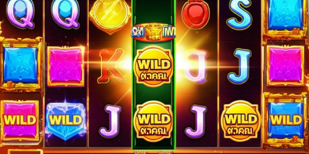 ภาพสัญลักษณ์ Wild เพิ่มที่ขยายบนรีลเกมสล็อต พร้อมตัวอย่างเกม Mahjong Ways 2 และ Starlight Princess